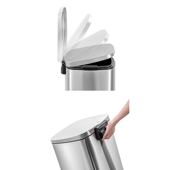 QUALIAZERO 50L/13Gal Stainless Steel Commercial/Kitchen Trash Can NEW! MSRP:110$ - Picture 4 of 6